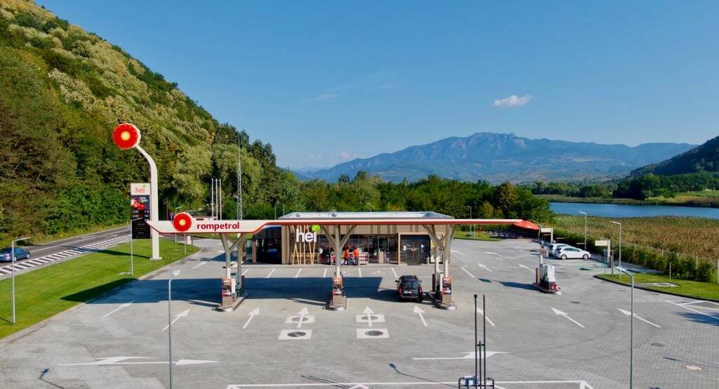 Romania gas station