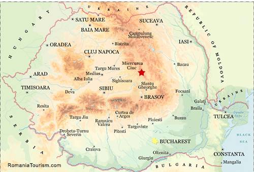 Miercurea Ciuc on Map