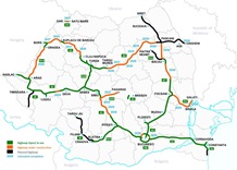 Mapa das rodovias da Romênia